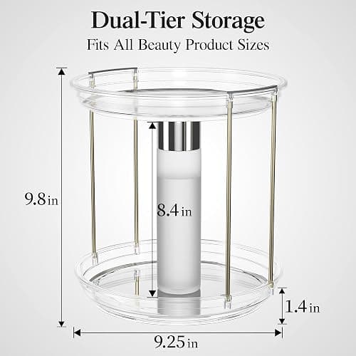 Rotating Makeup Organizer for Vanity thumbnail 3