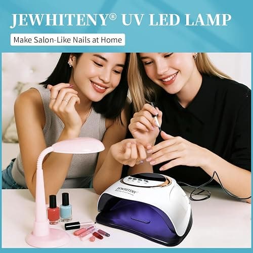 JEWHITENY White U V LED Lamp for Nails:Fast Nail Dryer for Gel Polish with 4 Timers and Automatic Sensor Professional LED Nail Lamp Manicure Tool thumbnail 7