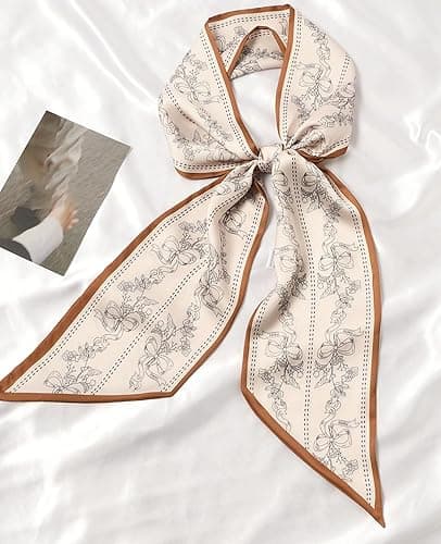 Hioyiwse Head Scarf Hair Neck Scarves For Women Purse Bag Scarfs For Handbags Silky Long Thin Satin Headscarf Fashion thumbnail 6