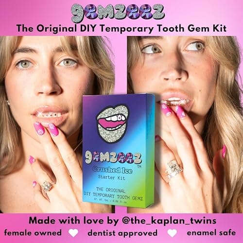 Gemzeez: The Original DIY Temporary Tooth Gemz Starter Kit (Crushed Ice) and 1,000 Gemz thumbnail 4
