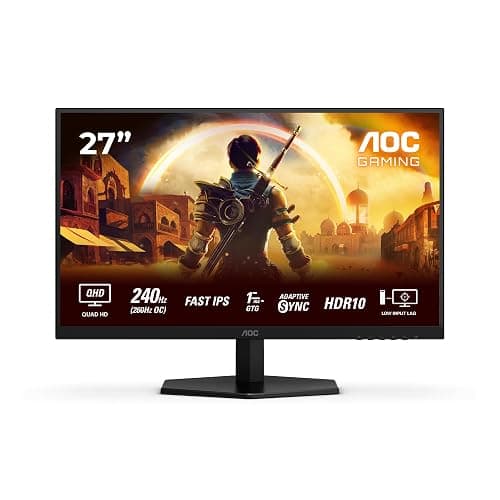 AOC Q27G42ZE - 27 inch QHD Gaming Monitor, Fast IPS, 260Hz Oc, 1ms, G-Sync comp, HDR10, Low Input Lag (2560x1440, HDMI 2.0 x 1 / DisplayPort 1.4 x 1) thumbnail 2