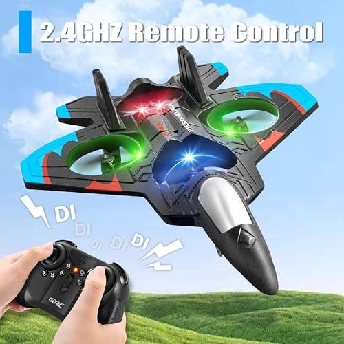 4DRC V32 Foam Remote Control Airplanes RC Planes for Kids Adults 8-16, RC Airplane Fighter Jet with Light, 360° Flip Fighter Jet Toys, Stunt Roll, Airplane Toy Gifts for Kids Boys thumbnail 6