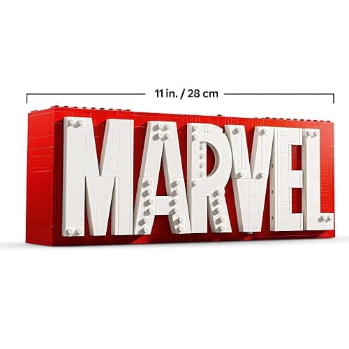 LEGO 76313 Marvel Logo & Minifigure, Toy, Birthday Gift, Blocks, Boys, Girls, Children, 12, 13, 14 Years, Elementary School Students, Marvel, Toy thumbnail 3