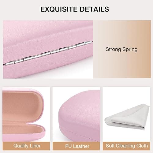 Marvolia Glasses Case Hard Shell - PU Leather Eyeglass Cases Eyeglasses Case for Sunglasses Eye Glasses Cases thumbnail 6