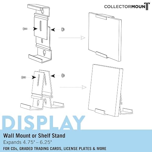 CollectorMount CD Mount 3 Pack, Shelf Stand and Wall Mount Display, Invisible and Adjustable thumbnail 2