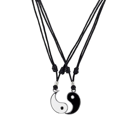 BlueRica Yin and Yang (Couple) Set on Adjustable Cord Necklaces - Image 1