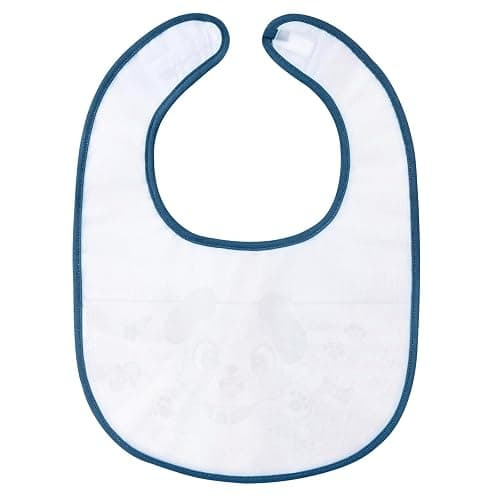 Littleforbig Cotton Waterproof Babydoll Printed Adult Bib with Adjustable Hook-and-Loop Fastener Closure - Little Blue Bib thumbnail 6
