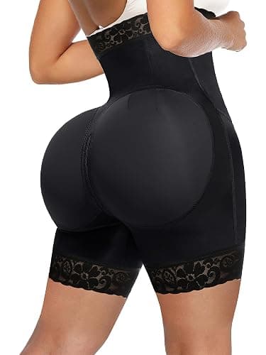 YIANNA Tummy Control Shapewear for Women Strapless Fajas Colombianas Body Shaper Shorts Butt Lifter with Zipper Crotch thumbnail 2
