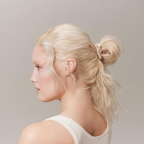 SLIP Amazon Exclusive Skinny Scrunchies: Anti-Crease, Anti-Breakage Slipsilk™ Design Protects Delicate Hair | Includes 3 Pure Silk Scrunchies, Sherbet thumbnail 8