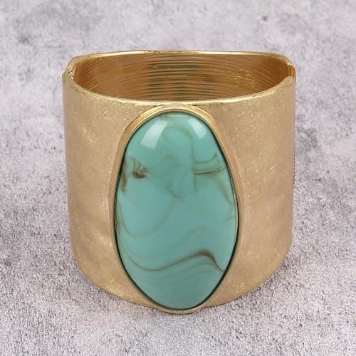 Bjesinmo Gold Cuff Bracelet for Women Silver Beaded Bracelets Open Bangle Stackable Stretch Bead Bracelet Boho Jewelry Gifts for Wife Couple thumbnail 3