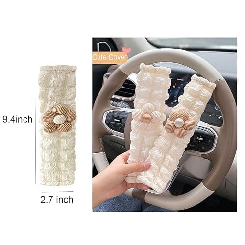 GOMKLNMO Car Seat Belt Cover Pad, 2 Pack Flower Car Accessorie Seatbelt Covers Cushion Neck Shoulder Strap Protector Universal Seat Belt Cover for Adults and Kids (Texture Flower) thumbnail 6