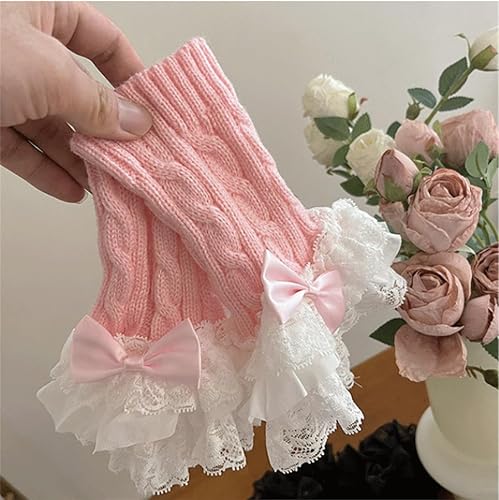 OCUH Y2K Accessories Cutecore Grunge Gloves for women Goth Fingerless Ripped Long Sleeve Cosplay Lolita Cute Arm Warmers thumbnail 3