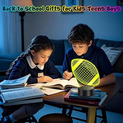 Linkax Football Gifts Stocking Stuffers for Kids Teens Boys Girls, Rugby 3D Illusion Night Light Christmas Gifts for Kids, 6 7 8 9 10 11 12 13 Year Old Birthday Presents Room Decor, Toys for Ages 8-13 thumbnail 8