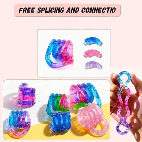 Eralivmart 6 Piece Twisty Fidget Toy Set Sensory Stress Relief for Adults | Bulk Sensory Fidget Toys,Relieve Stres,Anxiety Relaxation,Decompression Multicolor Gift Portable Quiet Toys thumbnail 3
