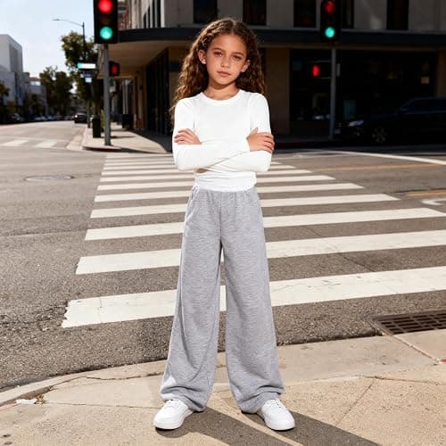 Voxikodex Girls Clothes 2 Piece Long Sleeve Shirt Tops Casual Pants Fall Winter Outfits for Teen Tween Girls 7-14 Years thumbnail 4