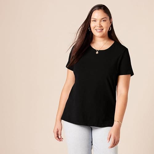 Amazon Essentials Women's Regular-Fit Short-Sleeve T-Shirt (Crewneck and V-Neck Options), Multipacks thumbnail 7