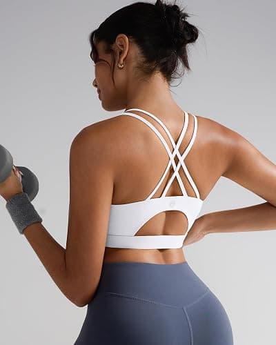 RUNNING GIRL Sports Bras for Women,Padded Sports Bra Tank Top Sexy Crisscross Back High Impact Longline Workout Yoga Bra thumbnail 7