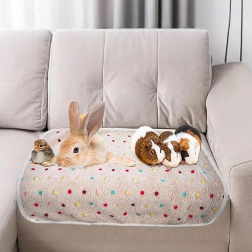 6 Pack Guinea Pigs Fleece Blankets, Soft Plush Mats for Rabbits Hamsters, Washable Small Pet Cage Bedding, Cozy Burrow & Snuggle Cover for Puppies Kittens Travel (26 x 14 Inch, Dark Color) thumbnail 7