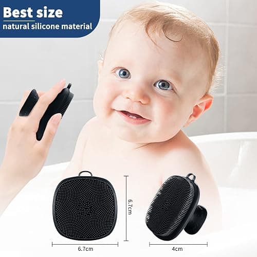 Face Scrubber, Silicone Face Scrubber for Men Facial Cleansing Brush Silicone Face Wash Brush Manual Waterproof Cleansing Skin Care Face Brushes for Exfoliating- Black thumbnail 6