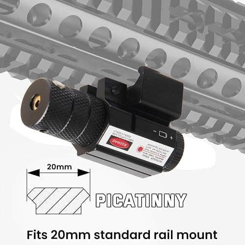 KASENTE Red Laser Beam Sight with 21mm Picatinny Weaver Rail Mount for Airsoft Gun Pistol Rifle, Black thumbnail 5