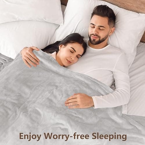 PROALLER Electric Heated Blanket Queen Size with 6 Levels & 8h Auto Off, Ultra Soft Flannel Full Body Heating Blanket, Machine Washable, Warm Gray, 84" x 90" thumbnail 6