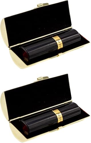 Stephanie Imports Set of 2 Capsule Shaped Lipstick Cases (Gold Ridges) thumbnail 3