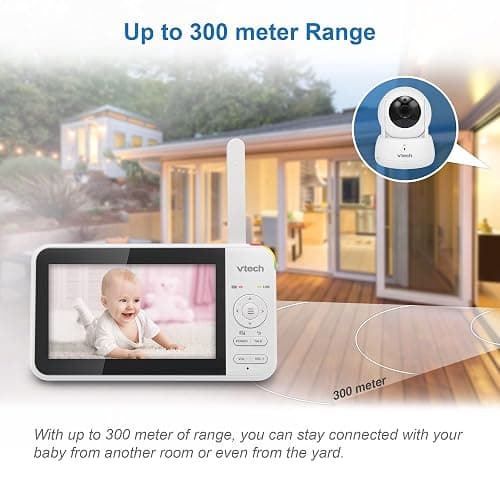 VTech VM924 Video Baby Monitor with Camera, Pan&Tilt, Baby Monitor with 5" LCD Screen,Up to 17 Hrs Battery Life,1.33x Zoom,Night Vision,300m Long Range,Soothing Sounds,2-Way Talk,Secured Transmission thumbnail 11
