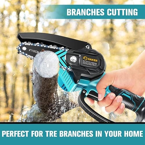Saker Mini Chainsaw,Portable Electric Chainsaws Cordless,Handheld Chain Saw Pruning Shears Chain Saws for Tree Branches,Courtyard,Household and Garden,Christmas Gifts for Men Dad Husband Women thumbnail 8