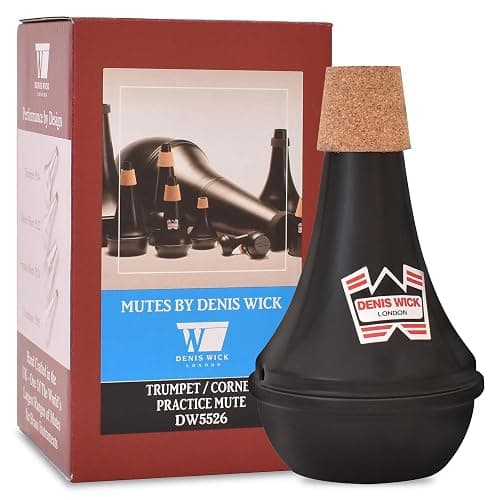 Denis Wick Practice Mute for Trumpet or Cornet, 5526 - Hand-Spun Aluminum Mute with Natural Cork - Brilliant Tone, Reliable Intonation & Tight-Bell Fit for Practice or Performance - 8 x 6 x 6 inches - Image 1