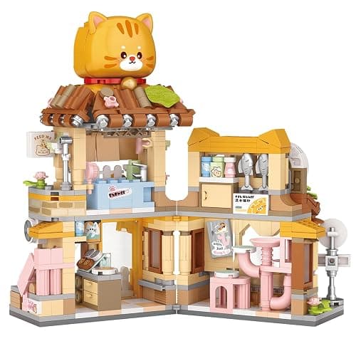 MEIEST Mini City Shop Street View Building Blocks Model Set,Simulation Animals Architecture Collection Particle Construction Building Bricks Toy,Home Decoration (Cat Grooming Room) thumbnail 7