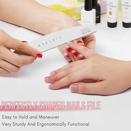Makartt 100/180 Grit Nail Files, 10PCS Zebra Emery Boards for Nails | Dual-Sided 100 Grit Shapes Acrylic & Gel, 180 Grit Smooths Natural Nails, Pre-Buffed Safe Edge Filers for Home DIY Salon Use thumbnail 8