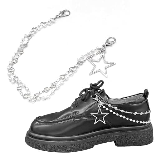 Gownsella 2 Stück Schuh Charms Kette – Punk Schuhschmuck für Sneaker & Boots, Schnürsenkel Anhänger mit Clip, DIY Zubehör - Image 1
