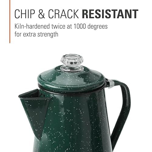 GSI Outdoors Percolator Coffee Pot | Enamelware Campfire Coffee Boiler Kettle for Outdoor Camping Cookware, Cabin, RV, Kitchen, Hunting & Backpacking thumbnail 5