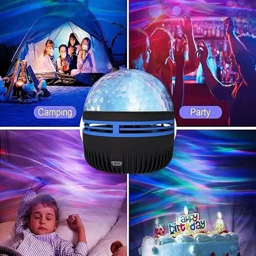 2 in 1 Northern Galaxy Light, Northern Lights and Ocean Wave Projector with Remote CoLntrol, RGB Colorful Night Light for Bedroom Home Decor Gifts (Aurora & Wave) thumbnail 7