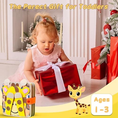 Cobelae Montessori Busy Book for Toddlers 1-3, Toddler Busy Board Felt Quiet Book, Baby Preschool Learning Activity Books Airplane Travel Toys for Kids Ages 1+ Year Old Boys Girls Gifts thumbnail 2