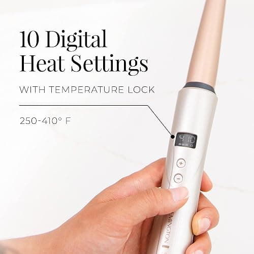 Remington Shine Therapy Argan Oil & Keratin Infused ½-1 Inch Tapered Curling Wand for Natural Curls, Includes Heat Glove thumbnail 5