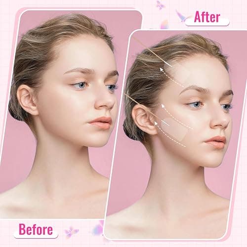 Face Lift Tape Invisible with String for Lifting Sagging Skin, 100Pcs | Ultra-thin Face Lift Tape With String for Neck, Jawline and Brow, Designed for Temporary lifting before makeup or Events thumbnail 3