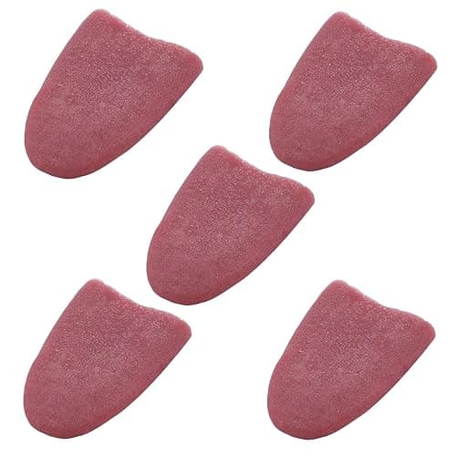 Jinshining 5 Pieces Realistic Fake Tongue False Tongue Prank Tongue Halloween Artificial Horrific Tongue Tricks Tongue Magic Props Stage Props for Carnival Halloween Party Decoration - Image 1