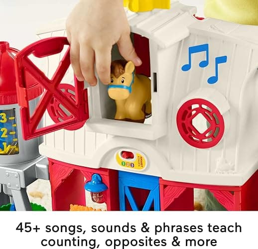 Fisher-Price Little People Caring for Animals Farm Electronic Interactive playset with Smart Stages Learning Songs for Toddlers Ages 1 and up (Amazon Exclusive) thumbnail 3
