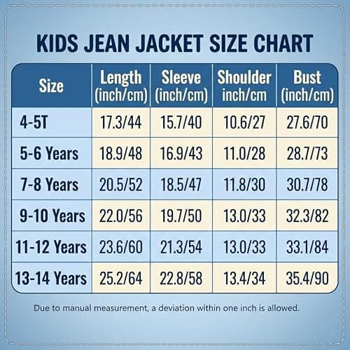 Girls Boys Jean Jacket for (4-14 Years Kids) Trendy Cozy Soft Ripped Denim Coat Casual Outerwear School Travel Teen Gift thumbnail 9
