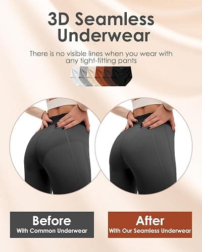 Kalapa Womens Underwear Seamless Full Coverage Breathable Briefs No Show Silky Stretch High Waisted Ladies Panties 6 Pack thumbnail 2