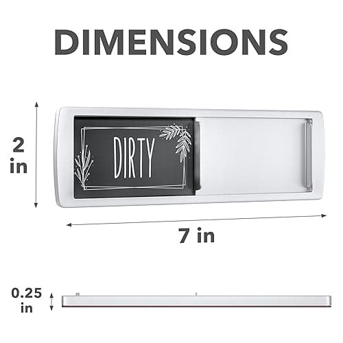 Stylish Dishwasher Magnet Clean Dirty Sign - 2 by 7 Inch - Ideal Clean Dirty Magnet for Dishwasher - Kitchen Organizer and Gadget - Nice Office, Home Farmhouse Decor thumbnail 3