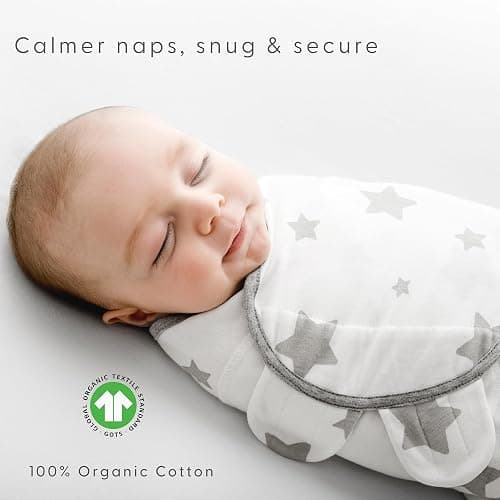 Little Seeds Swaddle Blanket 0-3 Months, 3-Pack Organic Cotton Baby Swaddles - Swaddles for Newborns Infant Boys & Girls, Soft & Snug Hip-Healthy Swaddling Blankets thumbnail 6