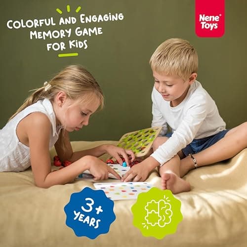 Nene Toys Ladybug’s Garden Memory Game – Wooden Matching Games for Toddlers 3-5 – Travel Toy for Boys Girls, Road Trip Essentials for Toddler, Airplane, Car - Ideal Christmas, Birthday Gifts thumbnail 3