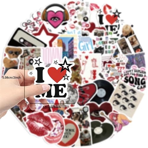 Lilbitty Y2K Girls Sticker Pack, 50 Stück Süße Sticker Set Für Laptop, Gitarre, Koffer, Auto Und Mehr, wasserdichte Vinyl Cute Stickers Für Kawaii Deko thumbnail 4