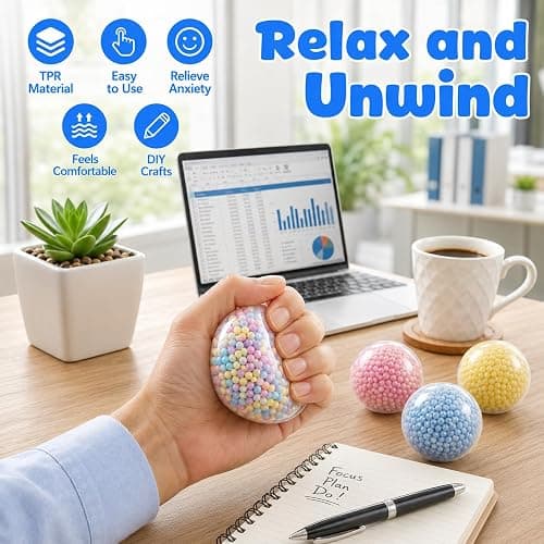 FOOGWEE Empty Stress Ball Skins Refill Kit, 15 Pcs 6cm Empty Squishy Ball Skins with Expander Tool, Air Removal Syringe and 20 Zip Ties, Clear, Milky White and Textured Skins thumbnail 3