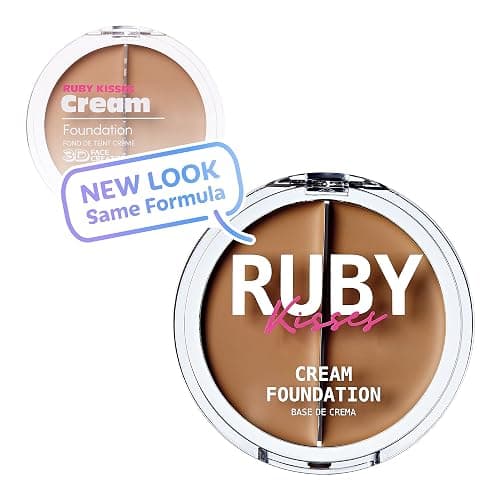 Ruby Kisses 3D Face Creator Cream Foundation & Concealer, 12 Hours Long Lasting, Medium to Full Coverage, Non-Greasy, Ideal for Makeup & Contour Palette (Level 8) - 0.42 Ounce (Pack of 1) - 1-8 Level 8 thumbnail 2