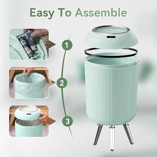 Procade Motion Sensor Trash Can with Lid,3 Gallon/11L Small Bathroom Garbage can,Blue Wastebasket Touchless Trashcan with Removable Leg,Automatic Trash Bin for Bedroom,Toilet, Office, rv, Living Room thumbnail 7
