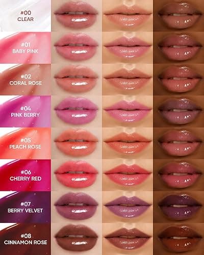 SKINTIFIC Peptide Brightening Lip Serum, Hydrating & Plumping Tinted Lip Gloss, Moisturizing Lip Balm with Polypeptides & Squalane for Glossy Sheer, Smooth Lips(01 Baby Pink) thumbnail 4