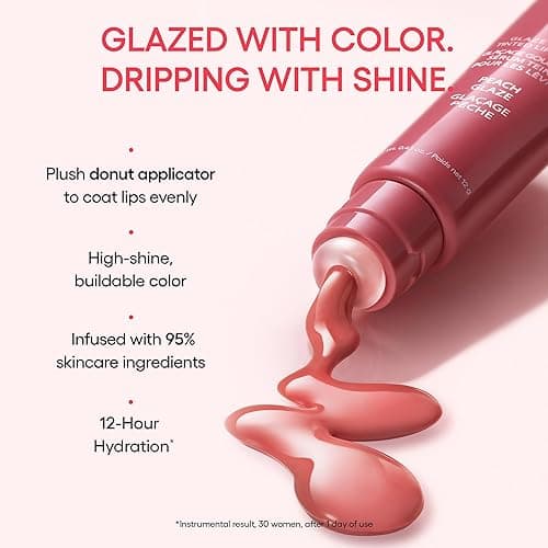LANEIGE Glaze Craze Tinted Lip Serum: Hydrating Lip Serum for Glossy, Nourished Lips with Plumping Polypeptides - Peach Glaze thumbnail 3
